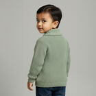Infants Light Sage Green Shawl Collar Knit Pullover, हल्का हरा, small image number null