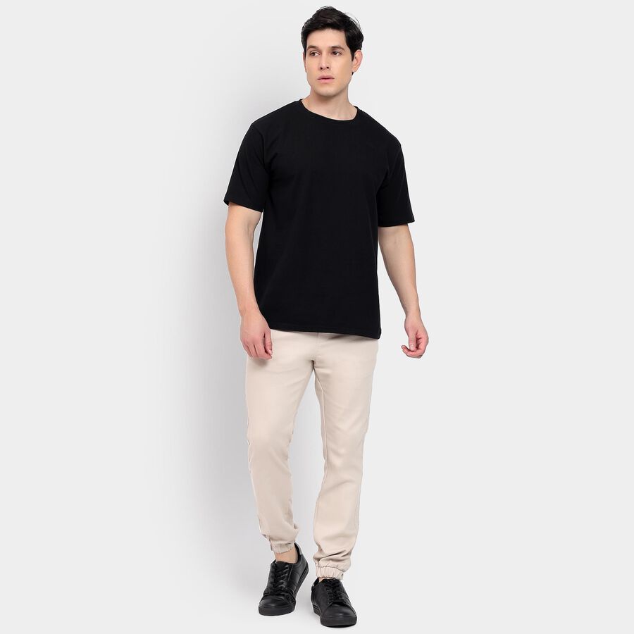 Men's Slim Fit Casual Trousers, सिल्वर, large image number null