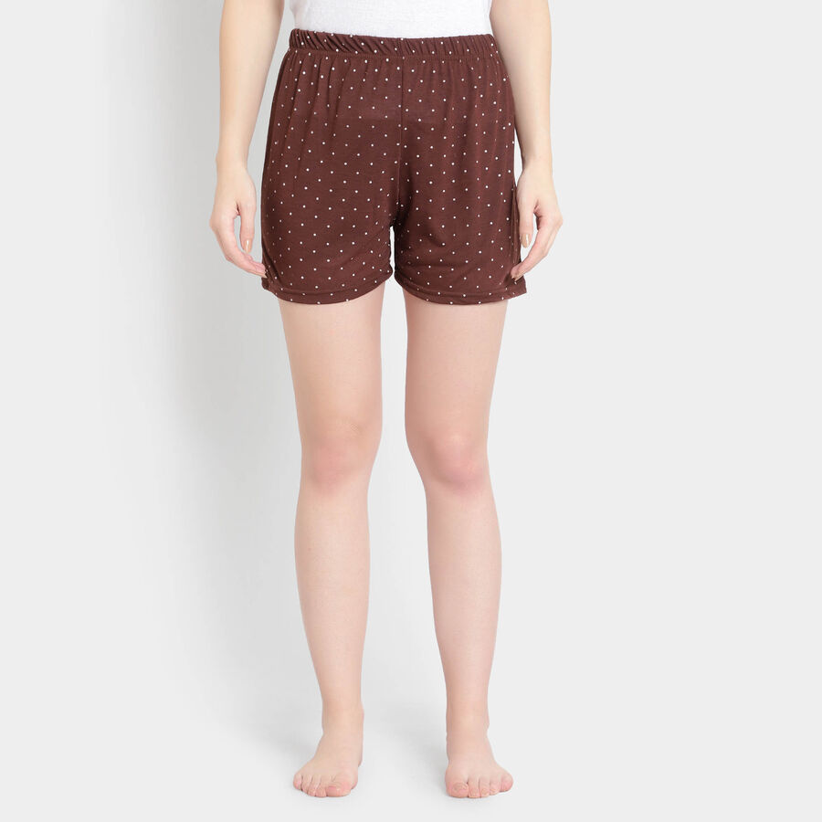 Printed Shorts, Brown, large image number null