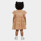 Infants' Cream Floral Printed Fit and Flare Frock, Off White, small