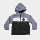 Boys' Light Blue Hooded Puffer Jacket, Light Blue, small