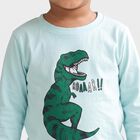 Boys Light Blue Cotton Blend Crew Neck Regular Boys T-Shirt, Light Blue, small