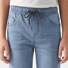 Boys Mid Blue Straight Fit Classic Jeans, मध्यम नीला, small