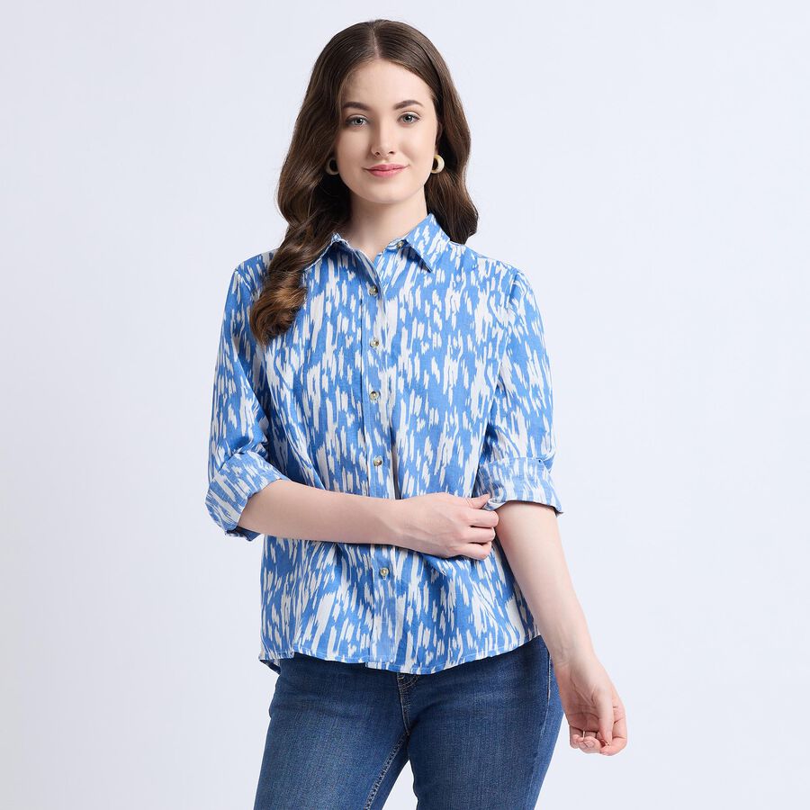 Ladies' Shirt , गहरा नीला, large image number null