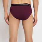 Men's 100% Cotton Briefs , Wine, small