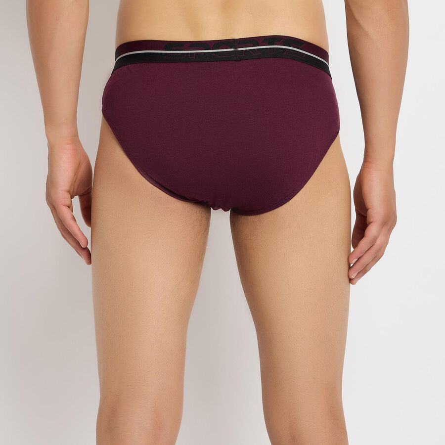 Men's 100% Cotton Briefs , Wine, large