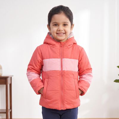 Girls' Coral Hooded Puffer Jacket