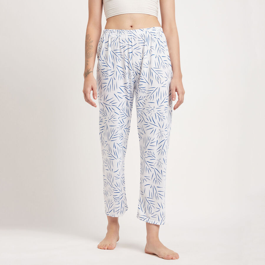 All Over Print Full Length Pyjama, White, large image number null