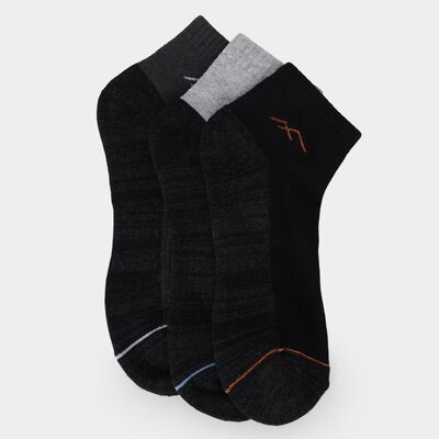 Men's Ankle Length Socks Pack of 3 ( Charcoal, Grey, Black )