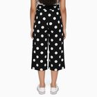Girls' Black Polka Dot High-Rise Wide-Leg Capri, Black, small