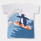 Boys' 100% Cotton Half Sleeves T-Shirt, ऑफ व्हाइट, small image number null