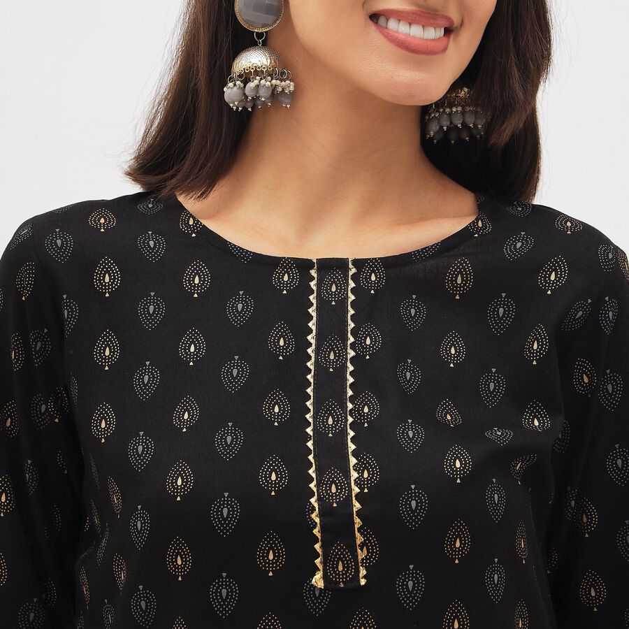 Ladies' Kurta, काला, large image number null