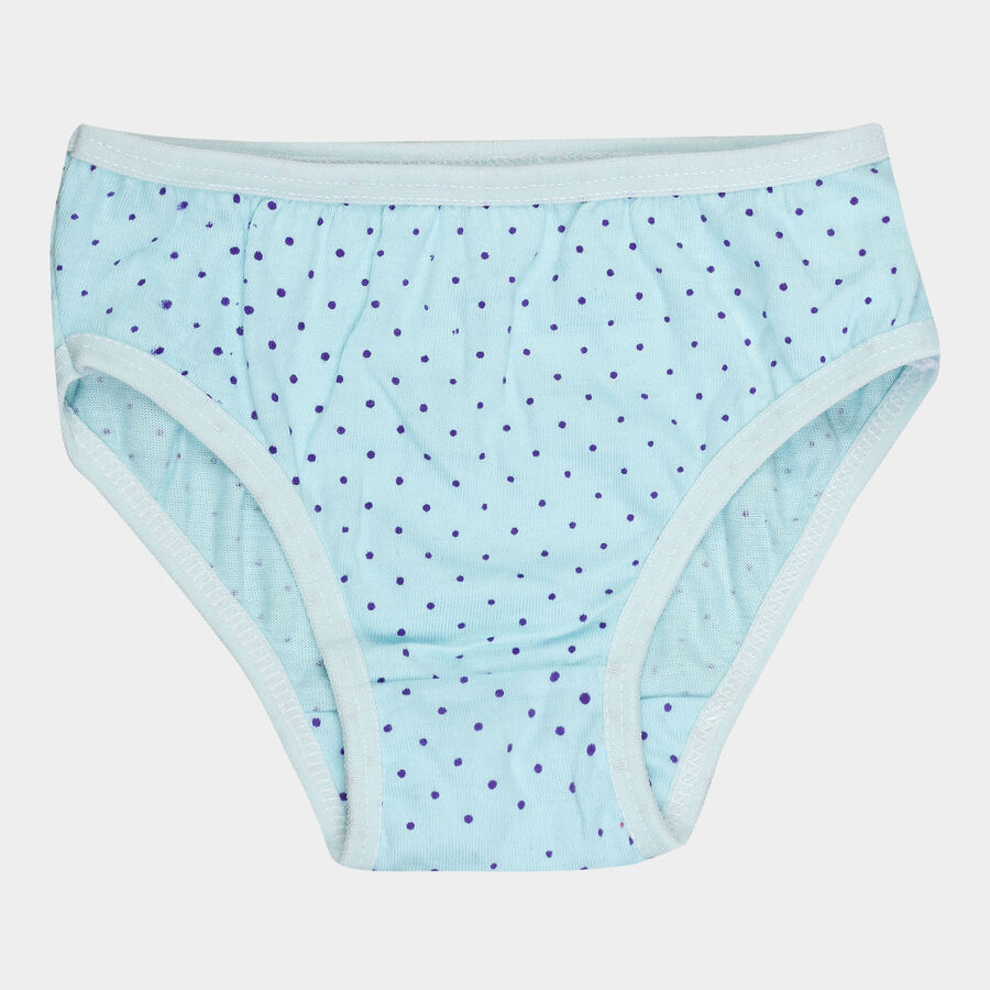Girls Cotton Printed Panty, Light Blue, large image number null