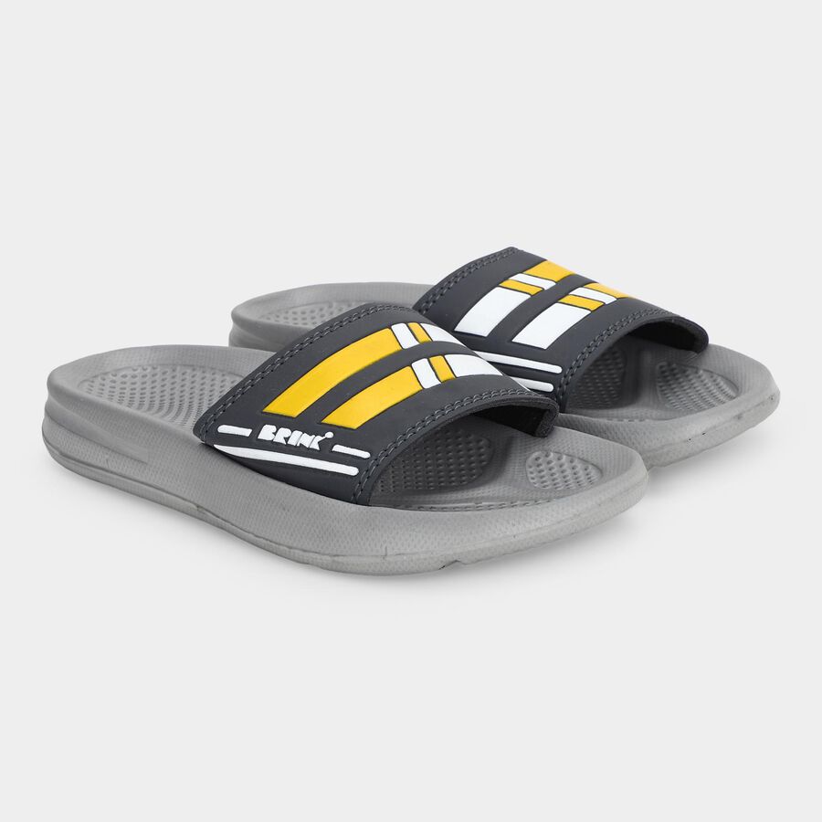 Boys' Slipper, Grey, large