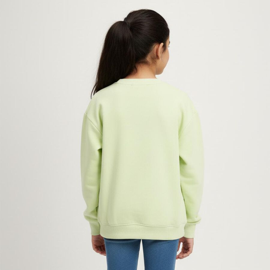 Girls' Sweatshirt, Light Green, large image number null