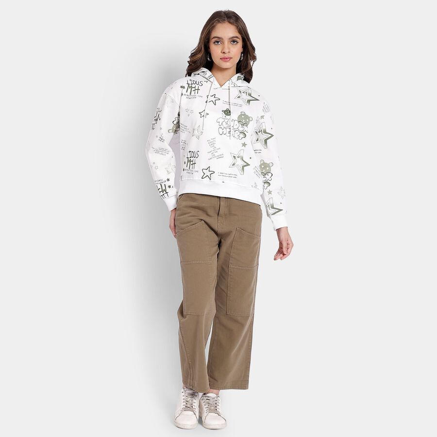 Ladies' 100% Cotton Trousers, Olive, large image number null