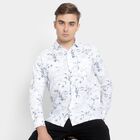 100% Cotton Printed Casual Shirt, White, small image number null