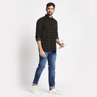 Cotton Checks Casual Shirt, Olive, small image number null