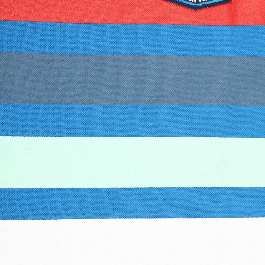 Boys Stripes T-Shirt, रॉयल ब्लू, large image number null