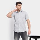Men's 100% Cotton Casual Shirt, हल्का ग्रे, small image number null