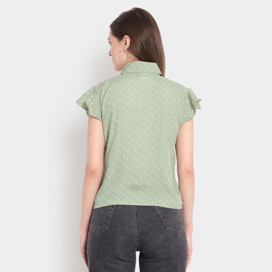 Printed Shirt, Light Green, large image number null