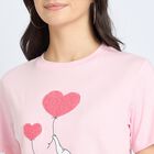 Ladies' 100% Cotton Round Neck T-Shirt, गुलाबी, small