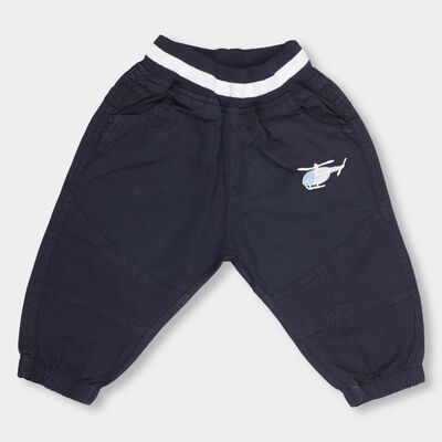 Infants' Deep Navy Blue Rib Waist Trousers