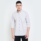 Men's 100% Cotton Casual Shirt , Light Grey, small image number null