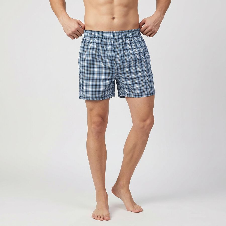 Men's Light Blue Classic Fit Boxers, हल्का नीला, large