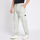 Men's 100% Cotton Track Pants , Light Grey, small image number null
