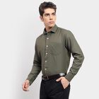 Men's Formal Shirt , Dark Green, small