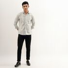 Men's Light Grey Cotton Regular Collar Casual Shirt, Light Grey, small image number null