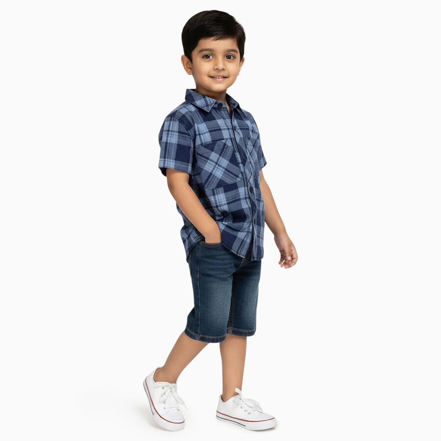 Boys' Casual Shirt, नेवी ब्लू, large image number null