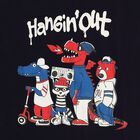 Boys Deep Midnight Navy Blue Cotton Crew Neck Casual T-Shirt, Navy Blue, small