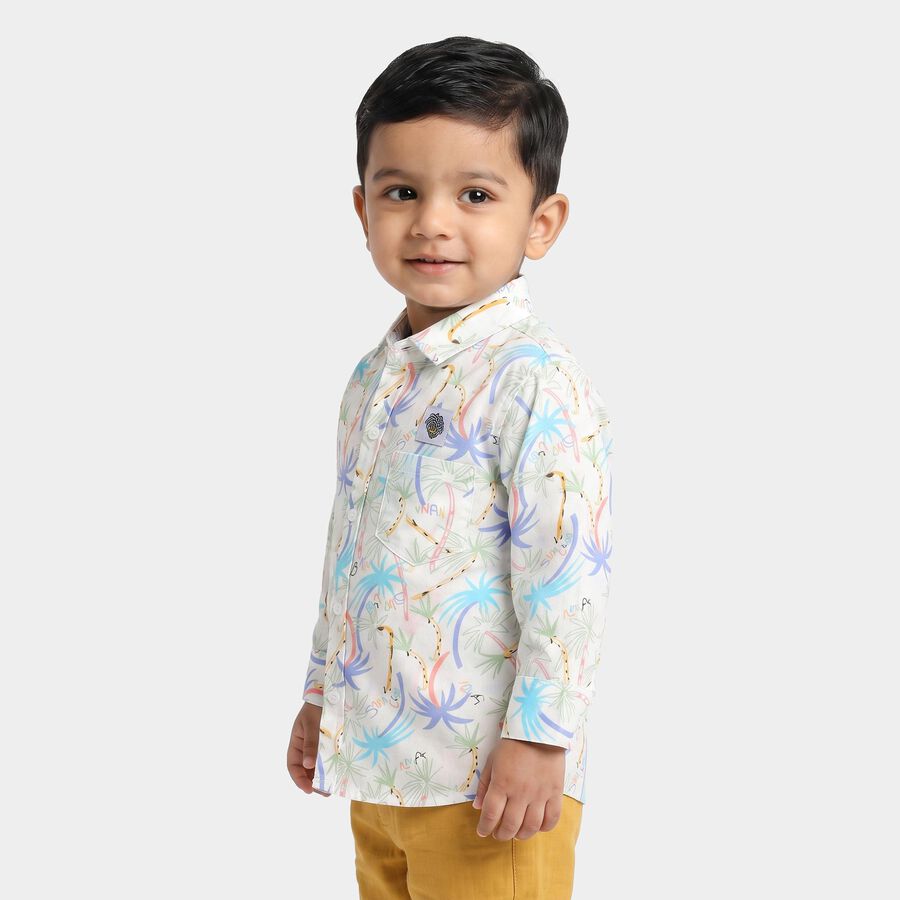 Infants Light Blue Cotton Collar Shirt, Light Blue, large
