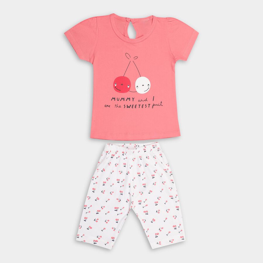 Infants' 100% Cotton Capri Set, Pink, large image number null