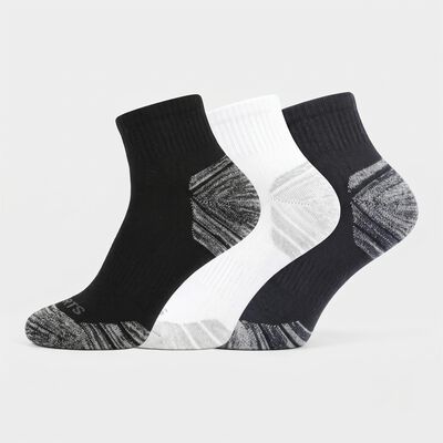 Men's Regular Fit Striped Pack of 3 Socks ( Blue, White, Black )