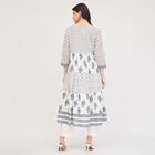 Ladies' 100% Cotton Kurta, Dark Blue, small image number null