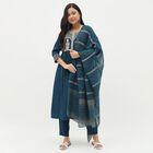 Women's Deep Teal Embroidered Ethnic Set, Teal Blue, small