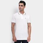 Men's Collared Half Sleeves T-Shirt, White, small image number null