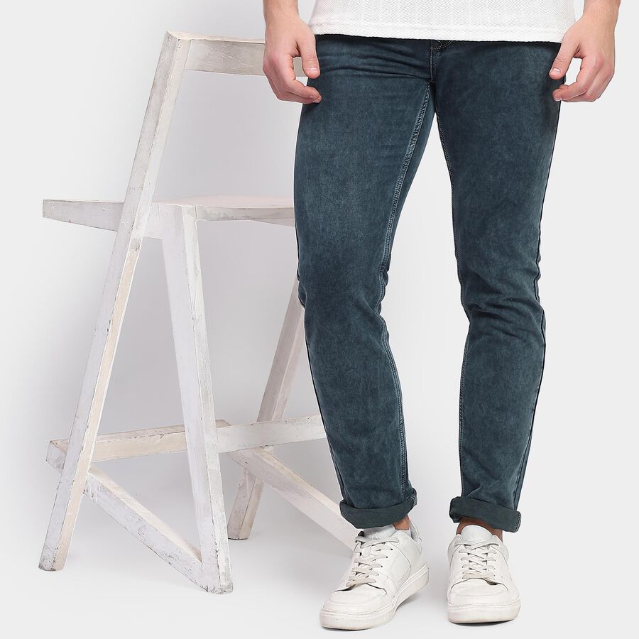 Men's Slim Fit Jeans, Dark Green, large image number null