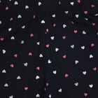 Girls Navy Blue Regular Fit Heart Printed Pyjama, नेवी ब्लू, small
