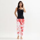 Women's Bright Red And White Tie-Dye Full Length Pyjama, Pink, small image number null