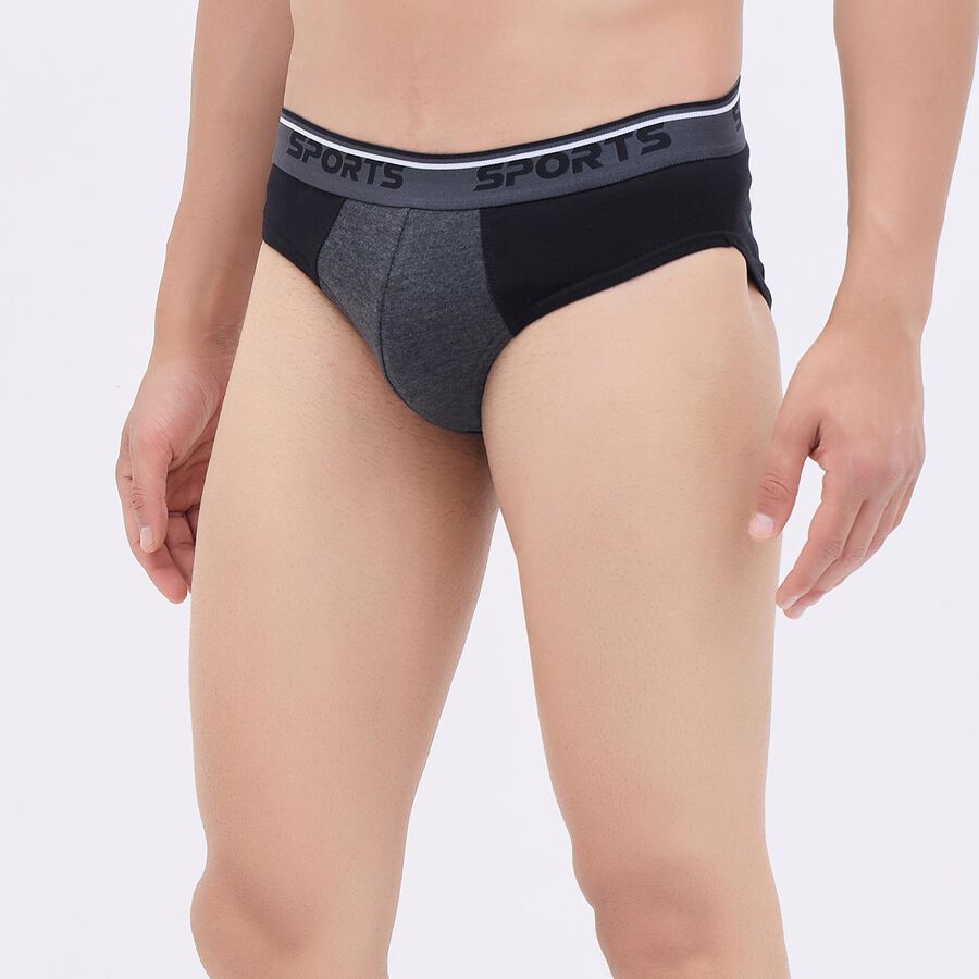 Men's V-Cut Briefs, Light Grey, large image number null