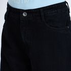 Ladies' 100% Cotton Jeans , काला, small image number null