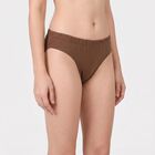 Women's Brown Regular Fit Panty, भूरा, small
