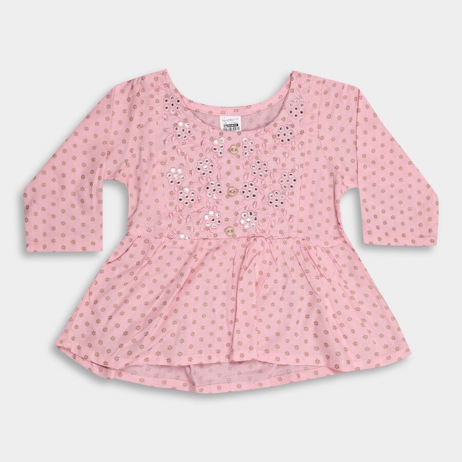 Girls' Blouse, Pink, large image number null