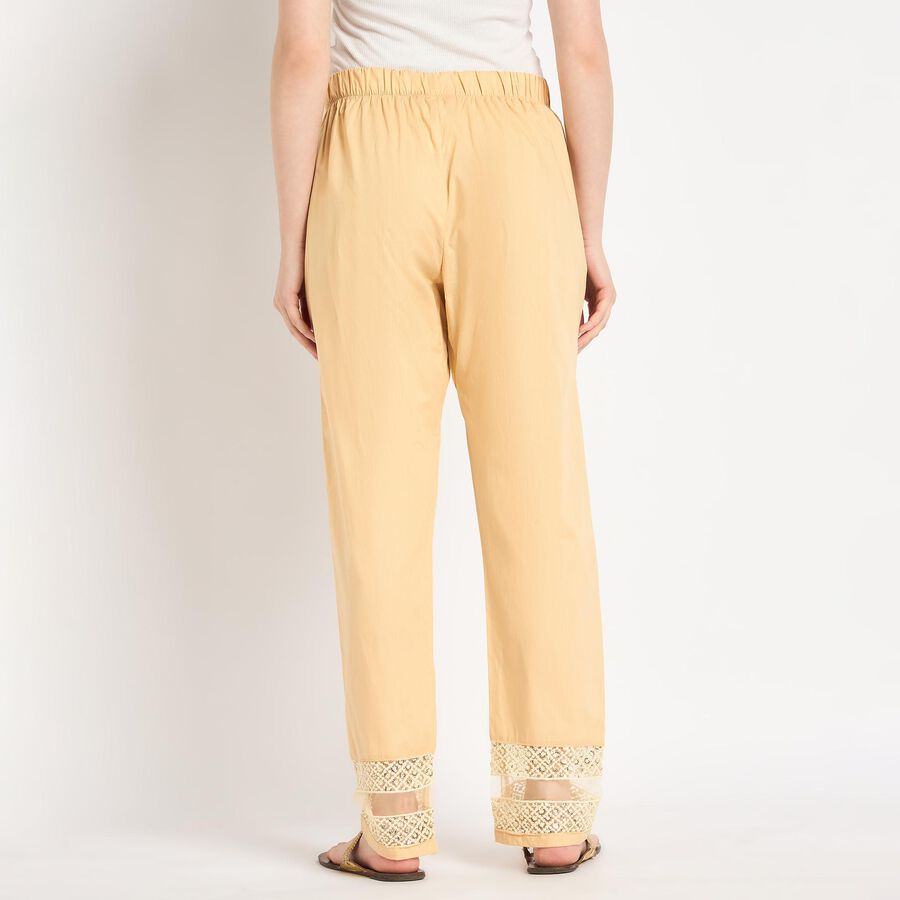 Ladies' 100% Cotton Palazzos , Beige, large image number null