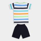 Boys' 100% Cotton Knit Baba Suit, सफ़ेद, small image number null