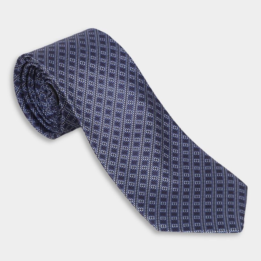 Men's Tie, नेवी ब्लू, large